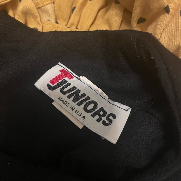 Vintage V Neck Dress with Yellow Polka Dot Skirt size 3-4 - Picture 4 of 5